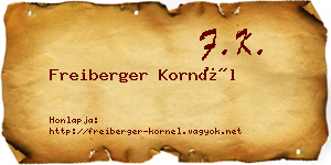 Freiberger Kornél névjegykártya